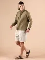 Khaki Hooded Shirt
