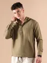 Khaki Hooded Shirt