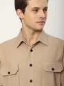 Khaki Recycled Flannel Shirt