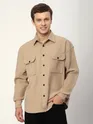 Khaki Recycled Flannel Shirt