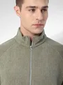 Khaki Zipper Sweatshirt