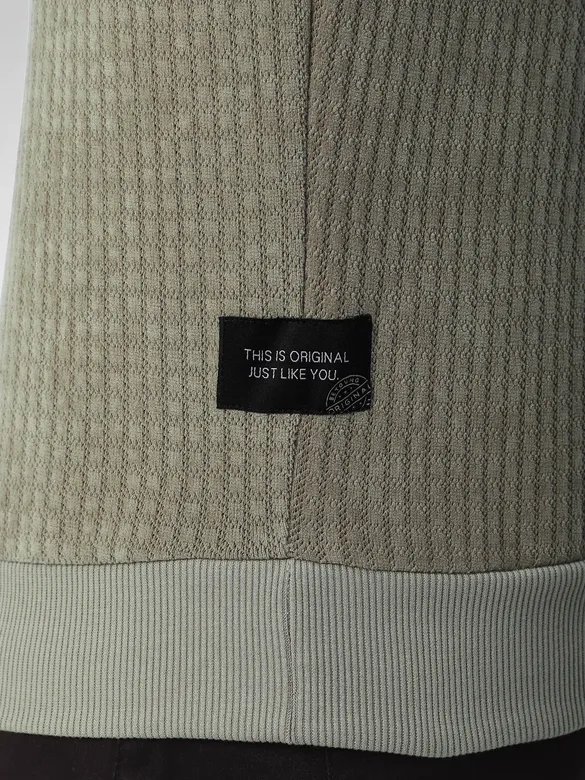 Khaki Zipper Sweatshirt