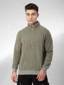 Khaki Zipper Sweatshirt