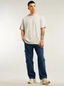 Light Beige Pintuck Oversized T-shirt