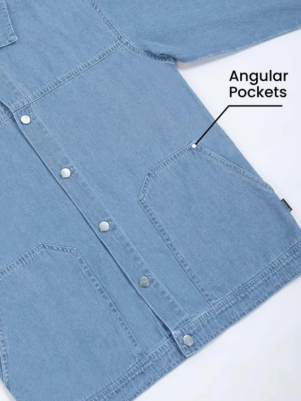 Light Blue Denim Jacket Shacket