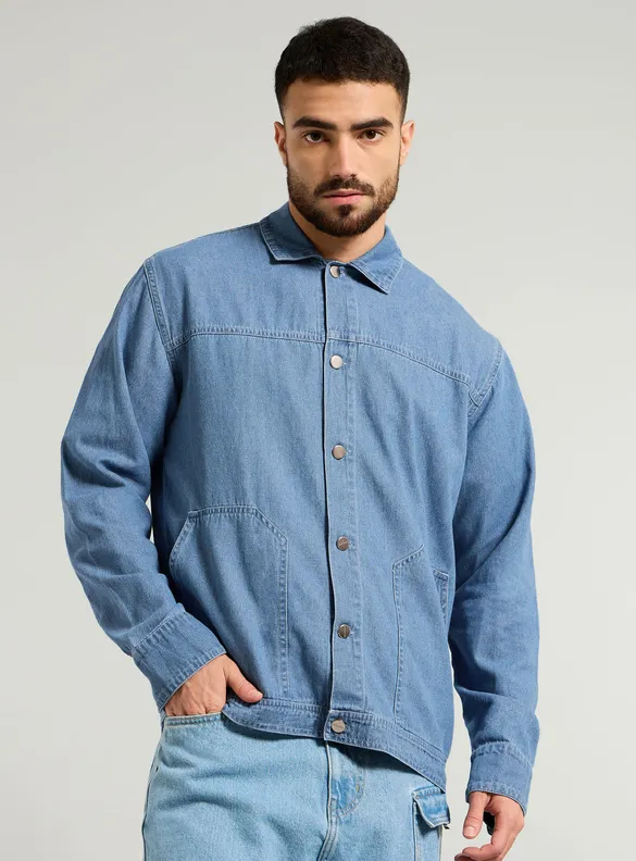 Light Blue Denim Jacket Shacket