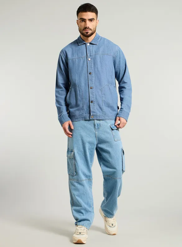 Light Blue Denim Jacket Shacket