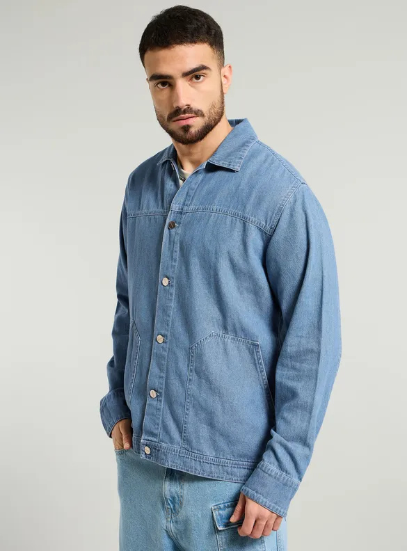 Light Blue Denim Jacket Shacket