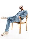 Light Blue Denim Oversized Cargo Pants