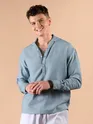 Light Blue Hooded Shirt