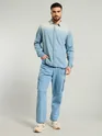 Light Blue Ombre Denim Shirt For Men