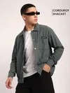 Light Grey Corduroy Shacket