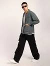 Light Grey Corduroy Shacket