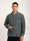 Light Grey Corduroy Shacket
