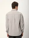 Light Grey Dual Pocket Embroidered Shirt