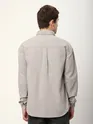 Light Grey Dual Pocket Embroidered Shirt