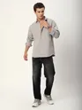 Light Grey Dual Pocket Embroidered Shirt