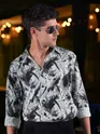 Light Grey Splash Printed Shirt