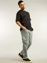 Light Grey Tapered Baggy Cargo Pants