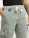 Light Grey Tapered Baggy Cargo Pants