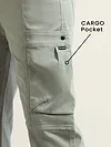 Light Grey Tapered Baggy Cargo Pants