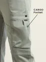 Light Grey Tapered Baggy Cargo Pants