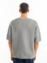 Light Grey Textured Oversized T-shirt