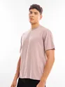Light Mauve Textured Oversized T-shirt