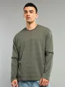 Light Olive Green Dual Sleeve Oversized T-Shirt