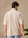 Light Peach Half Sleeves Cuban Shirt For Men
