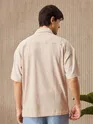 Light Peach Half Sleeves Cuban Shirt For Men