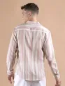 Light Pink Stripe Mandarin Collar Shirt