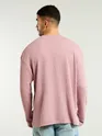 Light Pink Waffle Texture Oversized T-shirt
