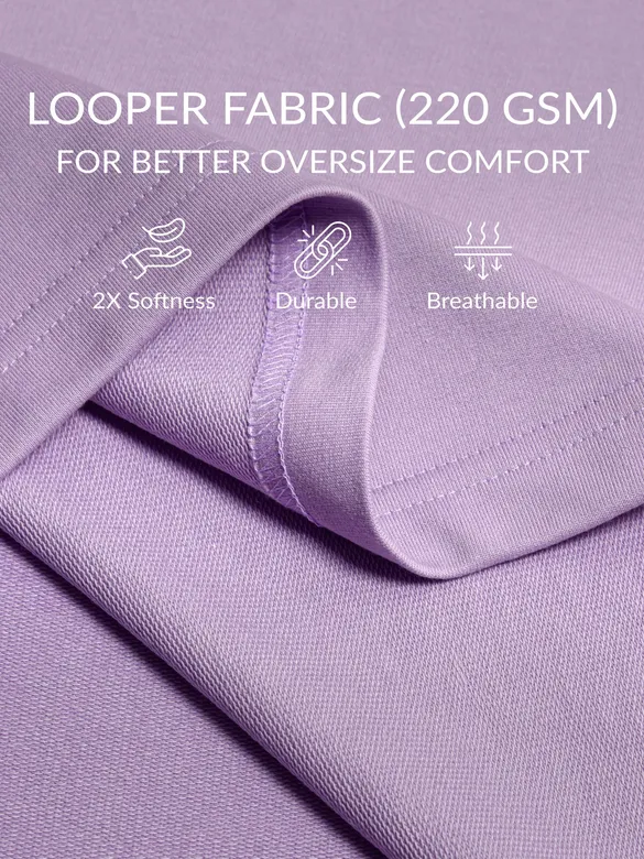 Lilac Tilted Patch Pocket Oversized T-shirt