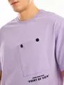 Lilac Tilted Patch Pocket Oversized T-shirt