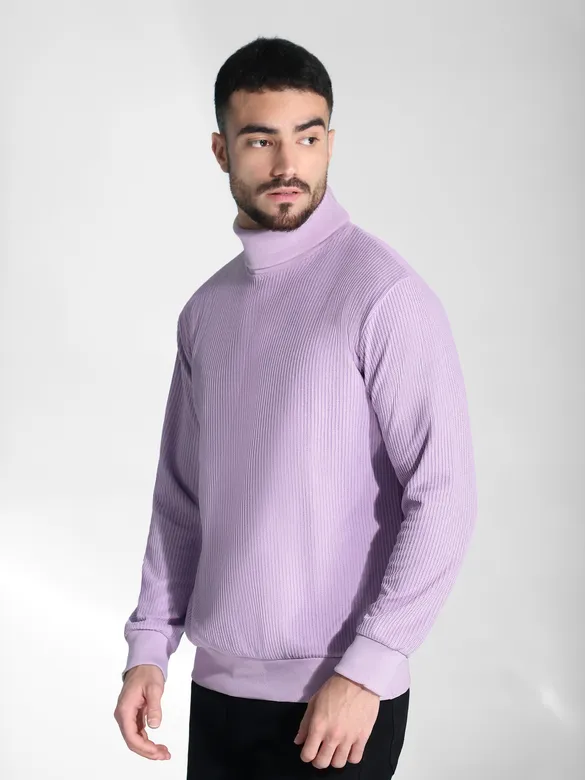 Lilac Turtle Neck Sweatshirt