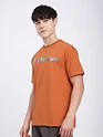 Maple Orange Typography Printed Oversized T-Shirt