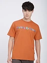 Maple Orange Typography Printed Oversized T-Shirt