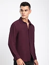Maroon Crinkled Shirt
