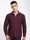 Maroon Crinkled Shirt
