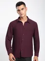 Maroon Crinkled Shirt