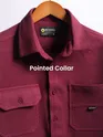 Maroon Diagonal Striped Shirt