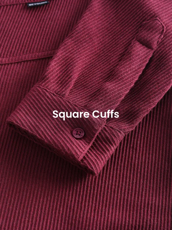 Maroon Diagonal Striped Shirt