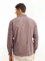 Mauve Cord Dobby Shirt For Men
