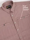 Mauve Cord Dobby Shirt For Men
