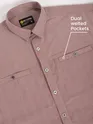 Mauve Cord Dobby Shirt For Men