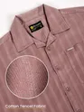 Mauve Half Sleeve Cuban Collar Shirt