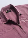 Mauve Overdyed Zipper Shacket