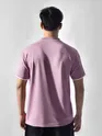 Mauve Pink HD Embroidered Dual Sleeves Oversized T-Shirt