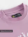 Mauve Pink HD Embroidered Dual Sleeves Oversized T-Shirt
